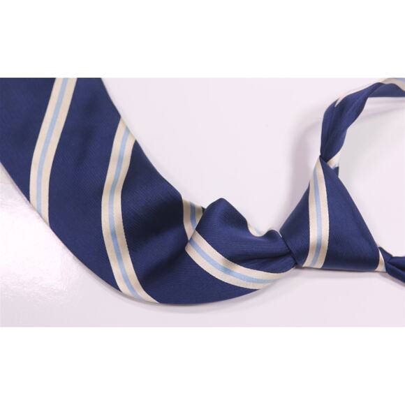 Charles Tyrwhitt Blue Striped Silk Necktie Tie - Picture 1 of 7